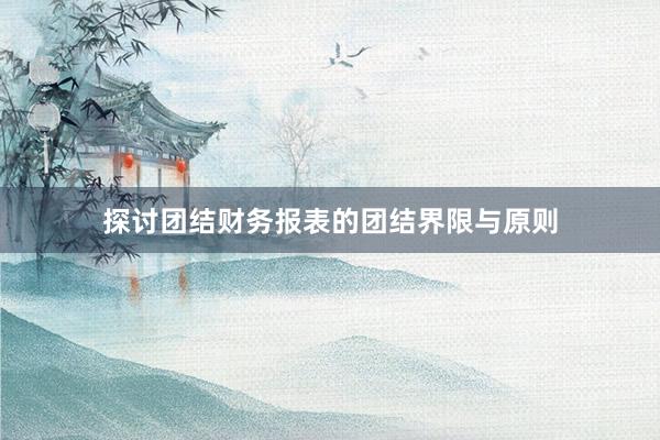 探讨团结财务报表的团结界限与原则
